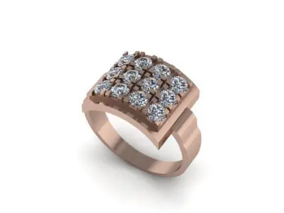 fasion ring for daimonds 3D print model