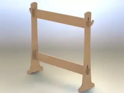 Wooden playstand Free 3D model