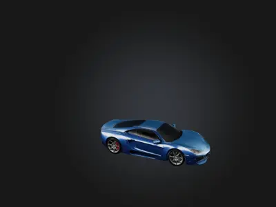 Realistic Car Low-poly 3D model