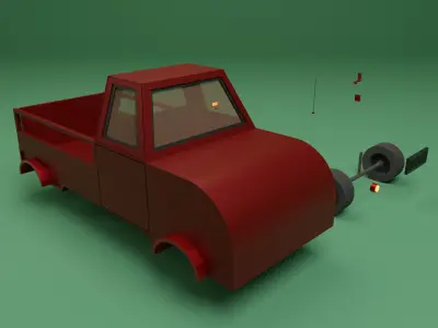 Lowpoly Car 2 Low-poly 3D model