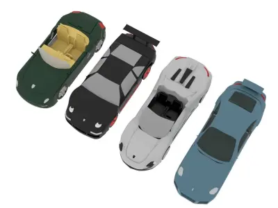 Mini Toy Cars 3D model