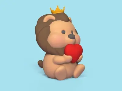 Lion Heart 3D print model