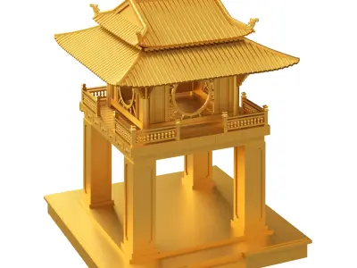 Temple of Literature 3D print model
