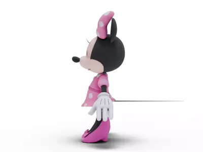 Minnie Mouse Low-poly 3D model