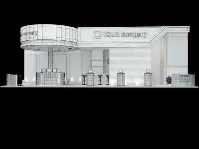 Booth Exhibition Stand a598a 3D model