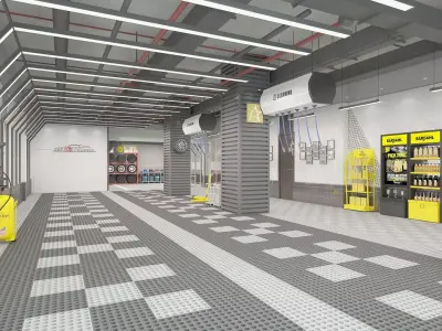 Car Service 3D model