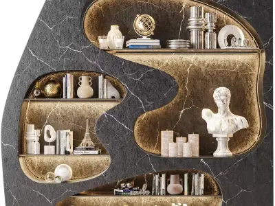 Wardrobe with luxury decor Bust 3D model