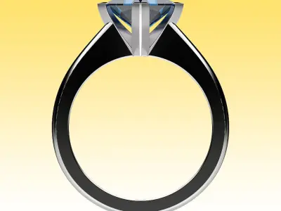 Ring Princess Solitaire  3D print model