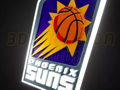 Phoenix Suns logo - Cinematic - 3D print 3D model
