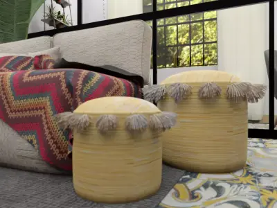 Basket Boho Free 3D model