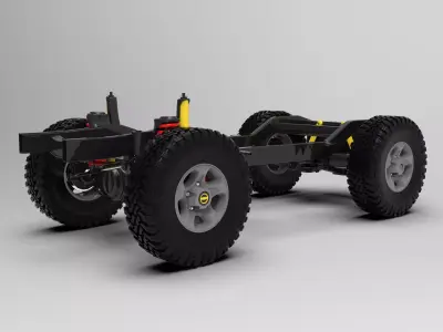 Suspension Toyota Land Cruiser J71 3D model