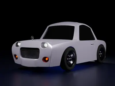 car model cartoon Low-poly 3D model