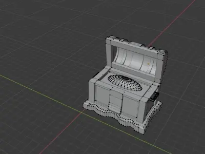 Chest of gold Free 3D model