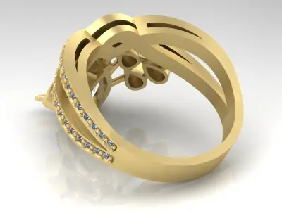 ring with drop   3D print model