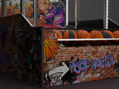 Urban Arcade Basketball Game 3D model