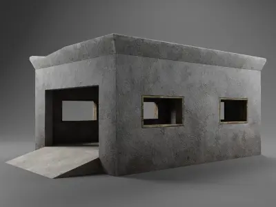 Garage asset Low-poly 3D model