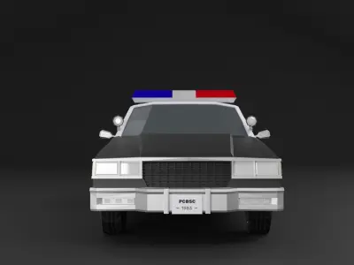 Police Car 1983 NY Lowpoly 3D Model 3D model