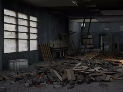 Abandoned Building Rubble - Environment 02 Free low-poly 3D model