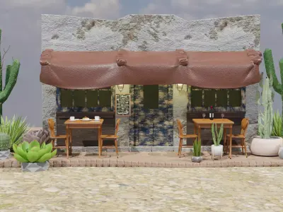 Mexican Coffee Shop 3D 3D model