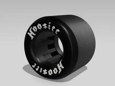 Hoosier Drag Slick Tire 32x17 n 29x18 with script Tyre 3D print model