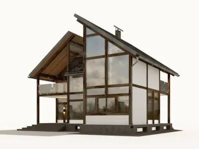 Half-Timbered House 3D model