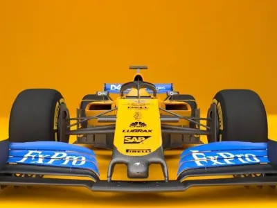 McLaren MCL 34 3D MODEL F1 2019 Low-poly 3D model