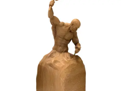 3D Model STL Sculpture bodybuilding 3D model