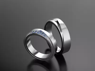 Wedding rings 3D print model order