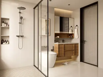 Modern Bathroom 3D Model 3D model