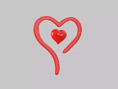 Heart icon v01 3D model