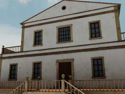 VILLA OLD  Low-poly 3D model