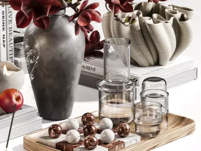 Decorative Tabletop with Magnolia Touch 3D model