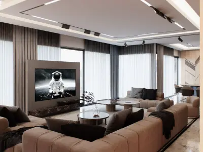 Entrance Living - Apartment 007 -3dmax Vray Vantage 3D model