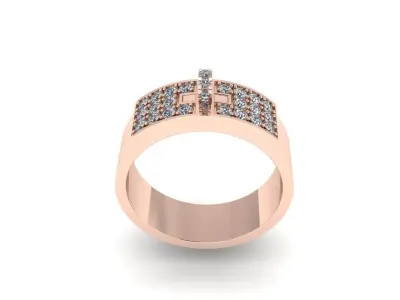 Hermes diamond ring 3D render 3D print model