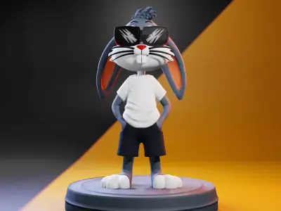 cute Rabbit  Animal for 3D Printing Free 3D print model