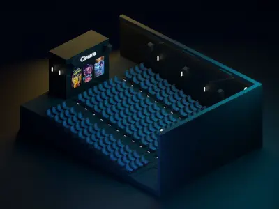 Low Poly Isometric - Cinema Free low-poly 3D model