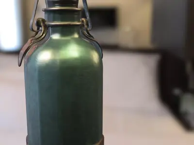 Steampunk Potion Bottle Low-poly 3D model