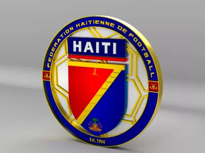 Haiti National Soccer Team Logo 3D model