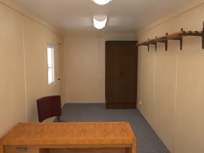 Modular cabin for construction 3D model