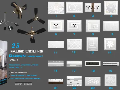 25 False Ceiling Design  Modern knauf  - Ceiling object    Vol 1 3D model