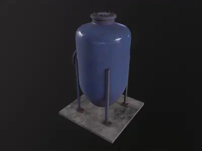 Oil tank 3D Model Low-poly 3D model