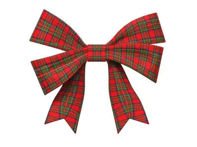 Christmas Bow Ribbon 85 Low-poly 3D model