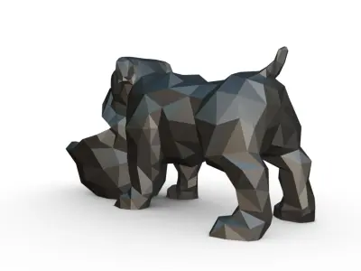 candy bowl English bulldog 3D print model