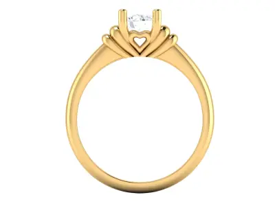 Elegant Lab Grown Diamond Ring for Timeless Beauty 3D print model