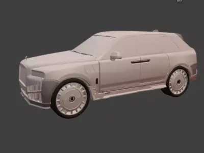 Rolls-Royce Cullinan Mansory Solid STL model for 3d Printing 3D print model