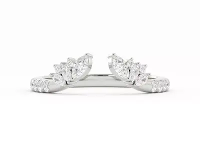 Beautiful Engagement Ring Set With Jacket 3DM and Rendering 3D print model