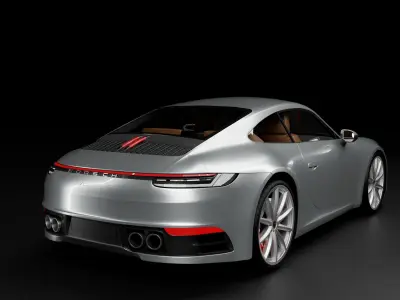 Porshe 911 carrera s coupe 2019 MODEL Low-poly 3D model