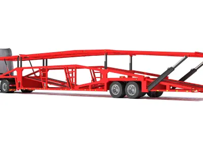 Car Carrier Semi Truck Trailer 3D model