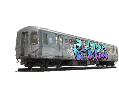 R68 New York City Subway car 3D model