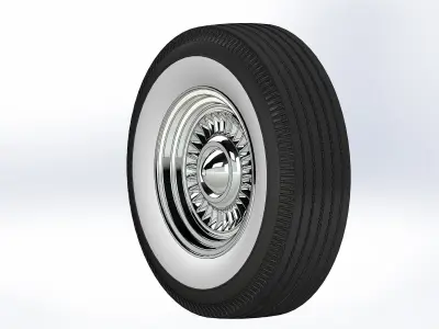 Custom wheels American Racing VF555 Conti 15inch for scale model 3D print model